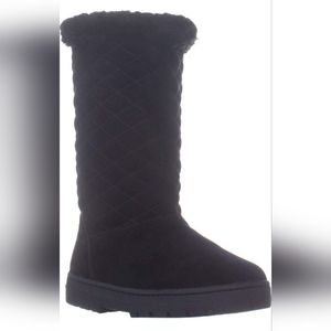 Style & Co. Womens Nickyy Quilted Suede Winter Boots